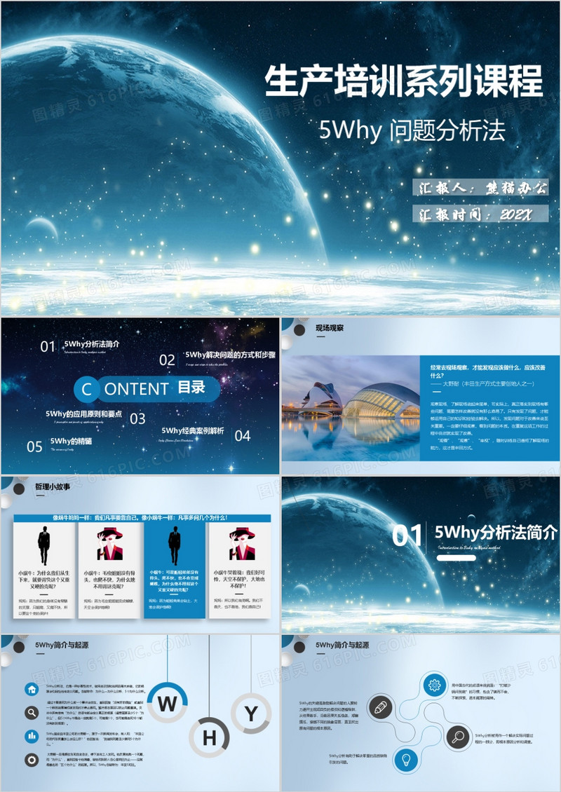 生产培训系列课程5why问题分析办法PPT模板