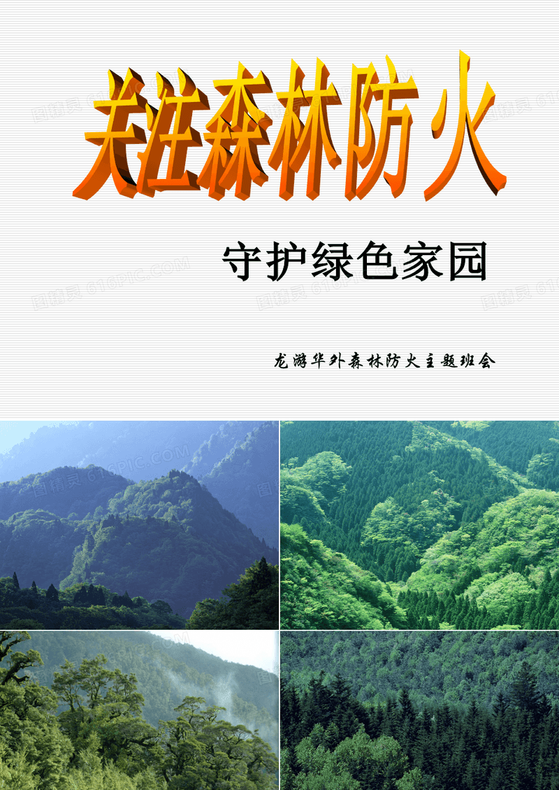 森林消防主题班会(参考)详述