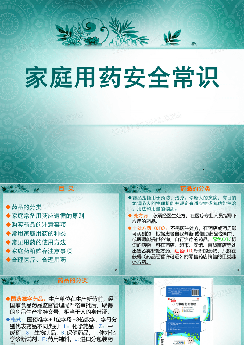 家庭用药安全常识PPT课件