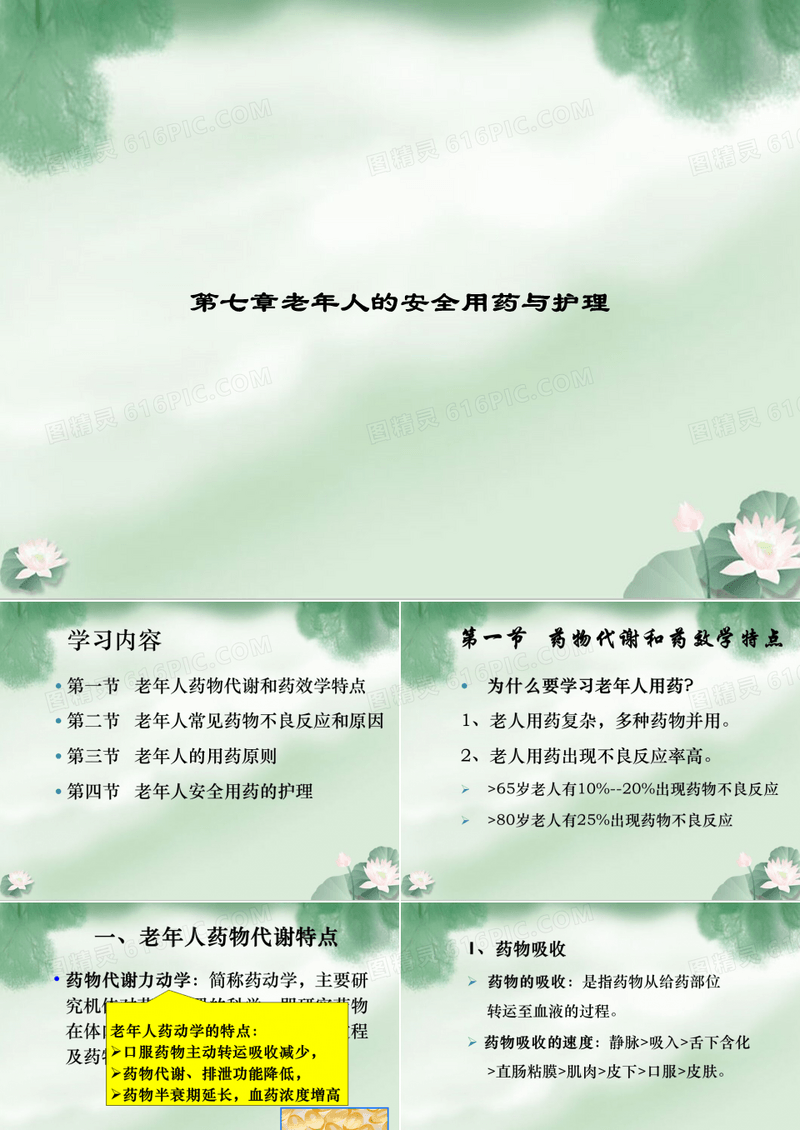 第七章老年人的安全用药与护理