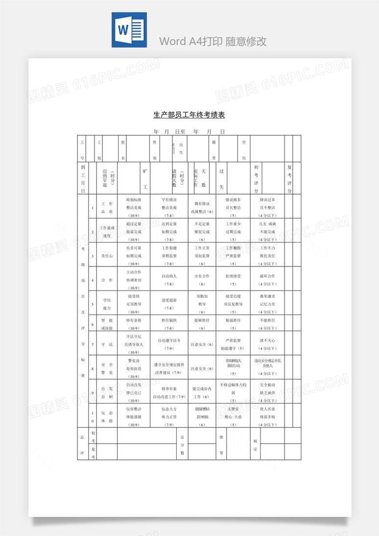 员工正式聘用合同书Word文档