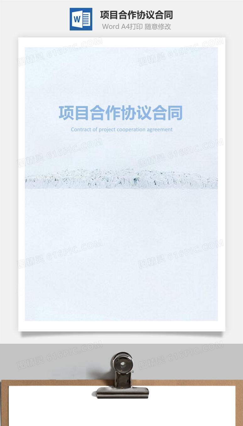 项目合作协议合同