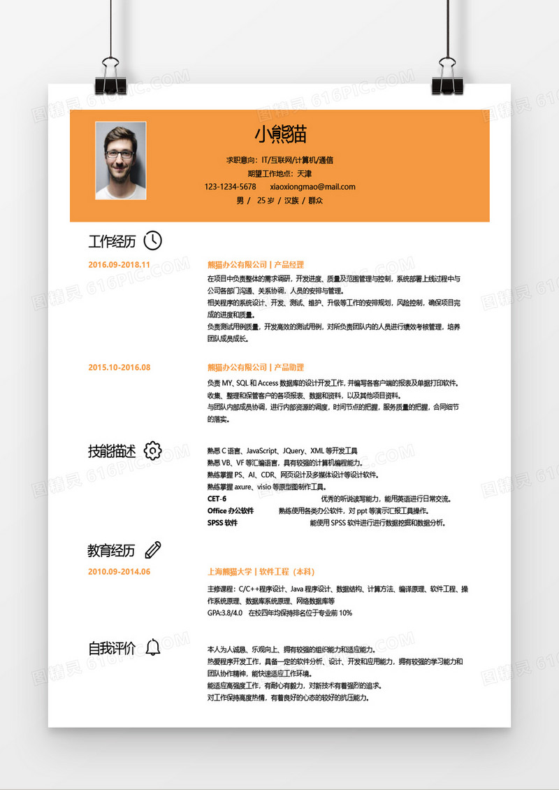 互联网产品经典风格word模板