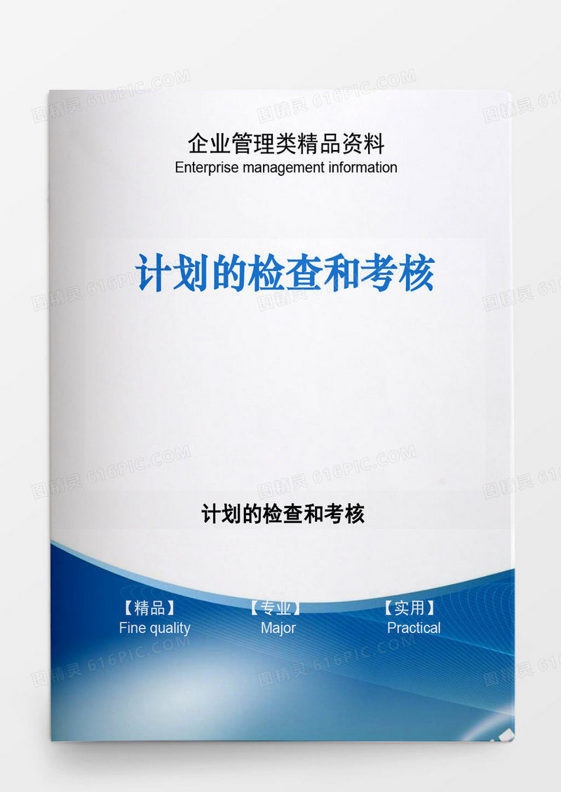 企业管理类计划的检查与考核word模板