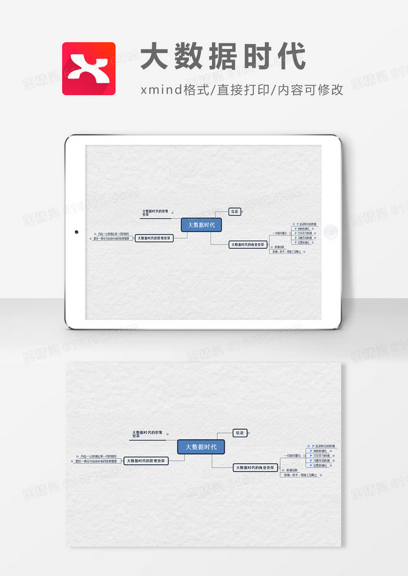  大数据时代思维导图XMind模板