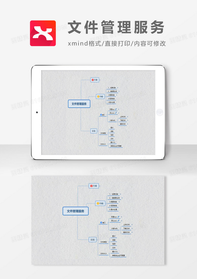 思维导图文件管理服务XMind模板