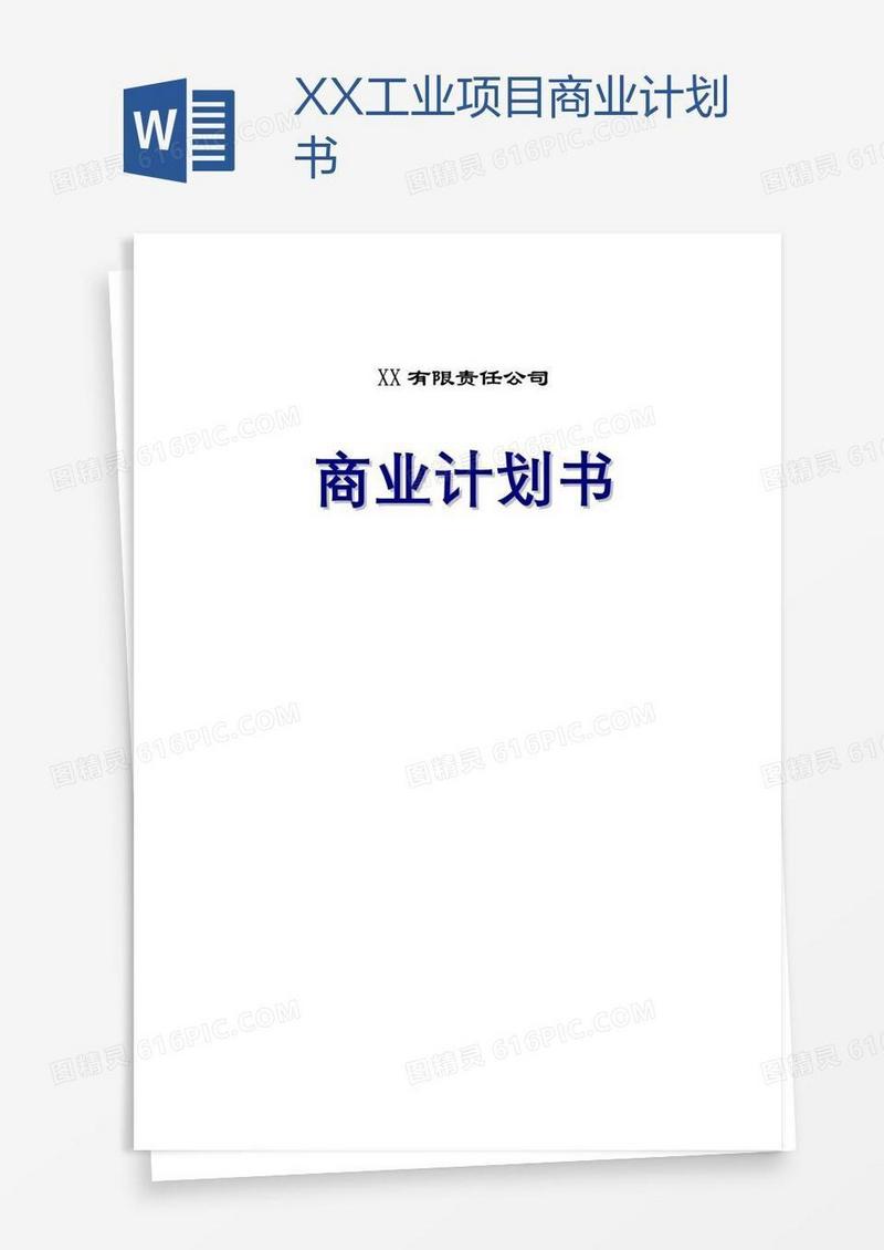 XX工业项目商业计划书