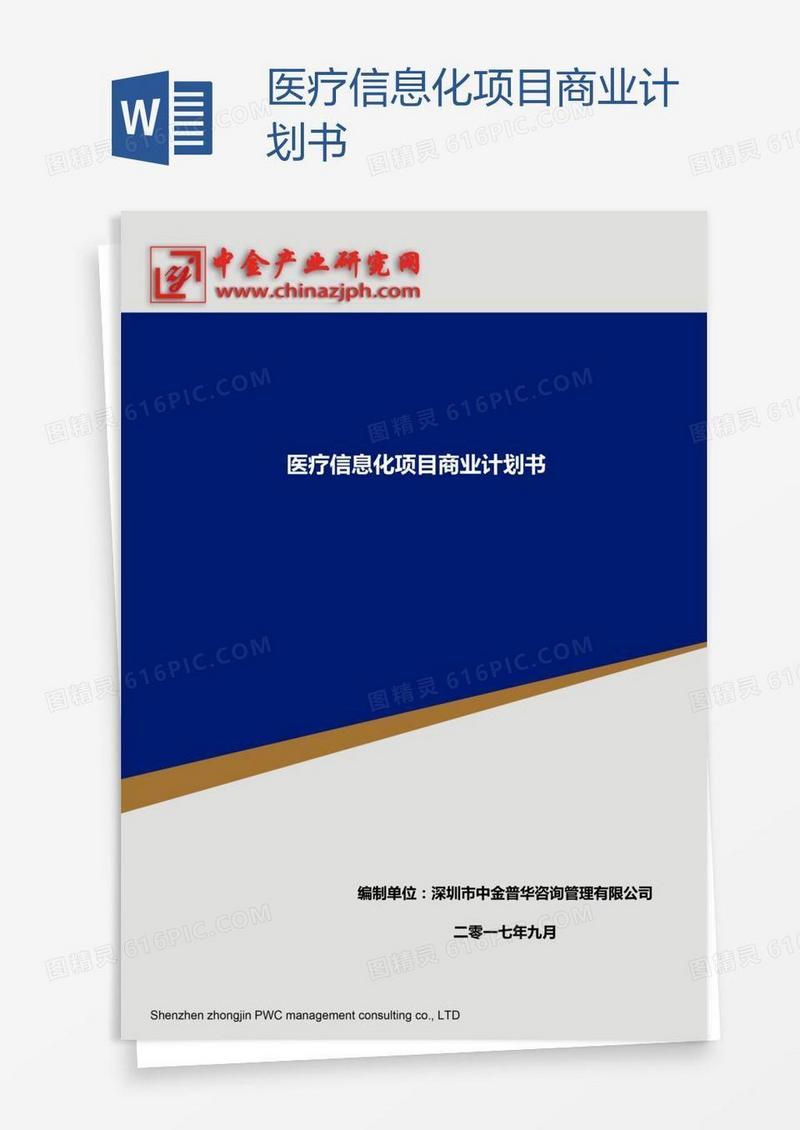 医疗信息化项目商业计划书
