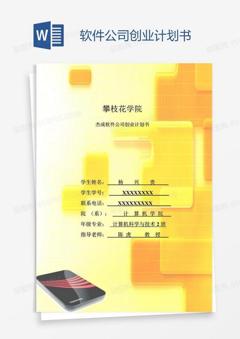 软件公司创业计划书