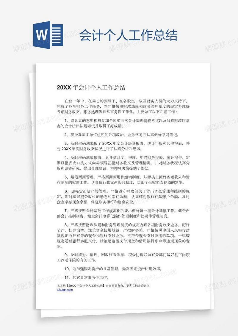 会计个人工作总结
