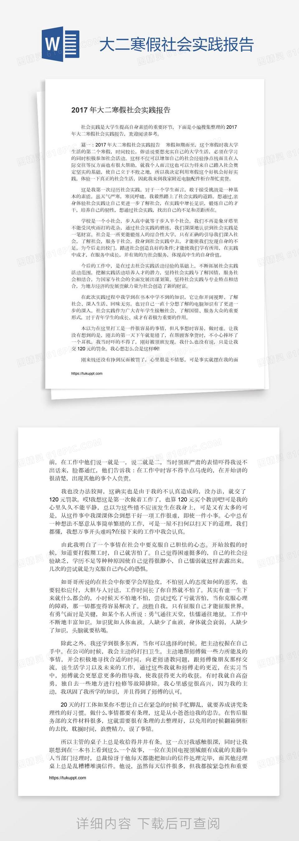 大二寒假社会的实践报告word模板免费下载 编号vd6a5p34z 图精灵