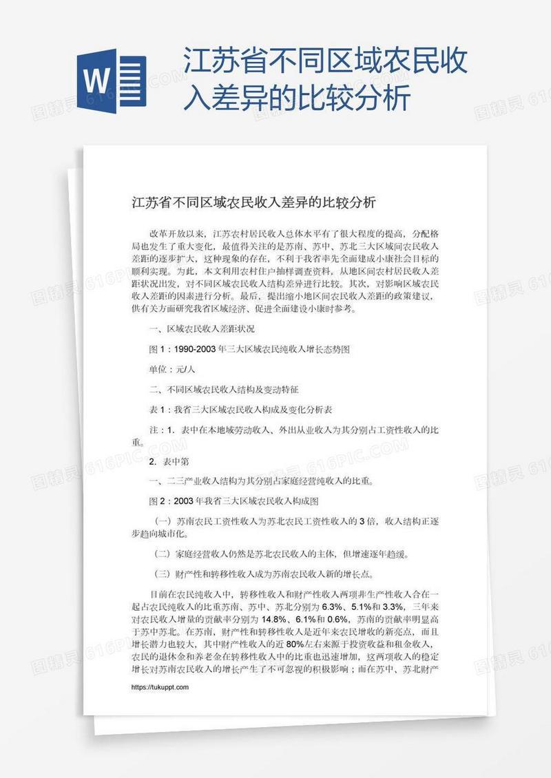 江苏省不同区域农民收入差异的比较分析