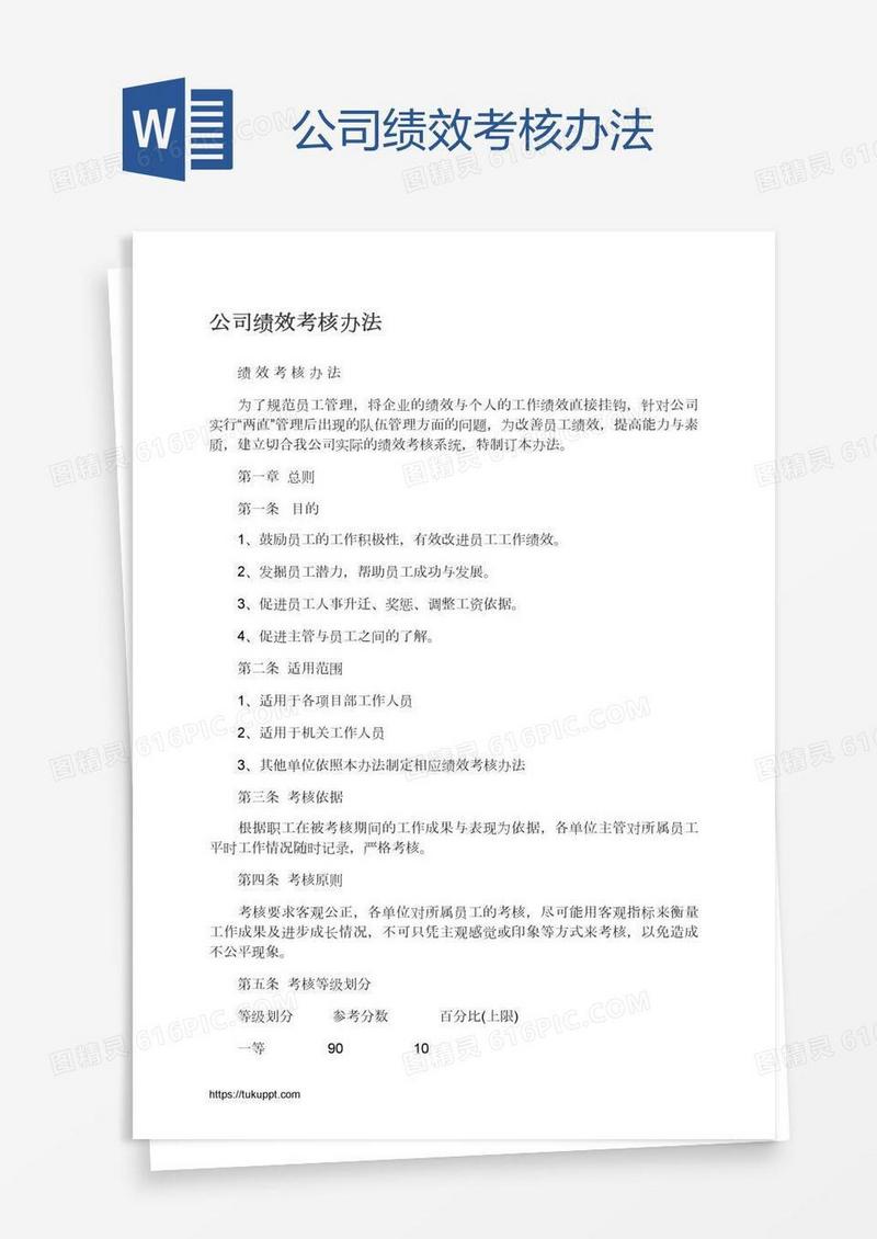 公司绩效考核办法