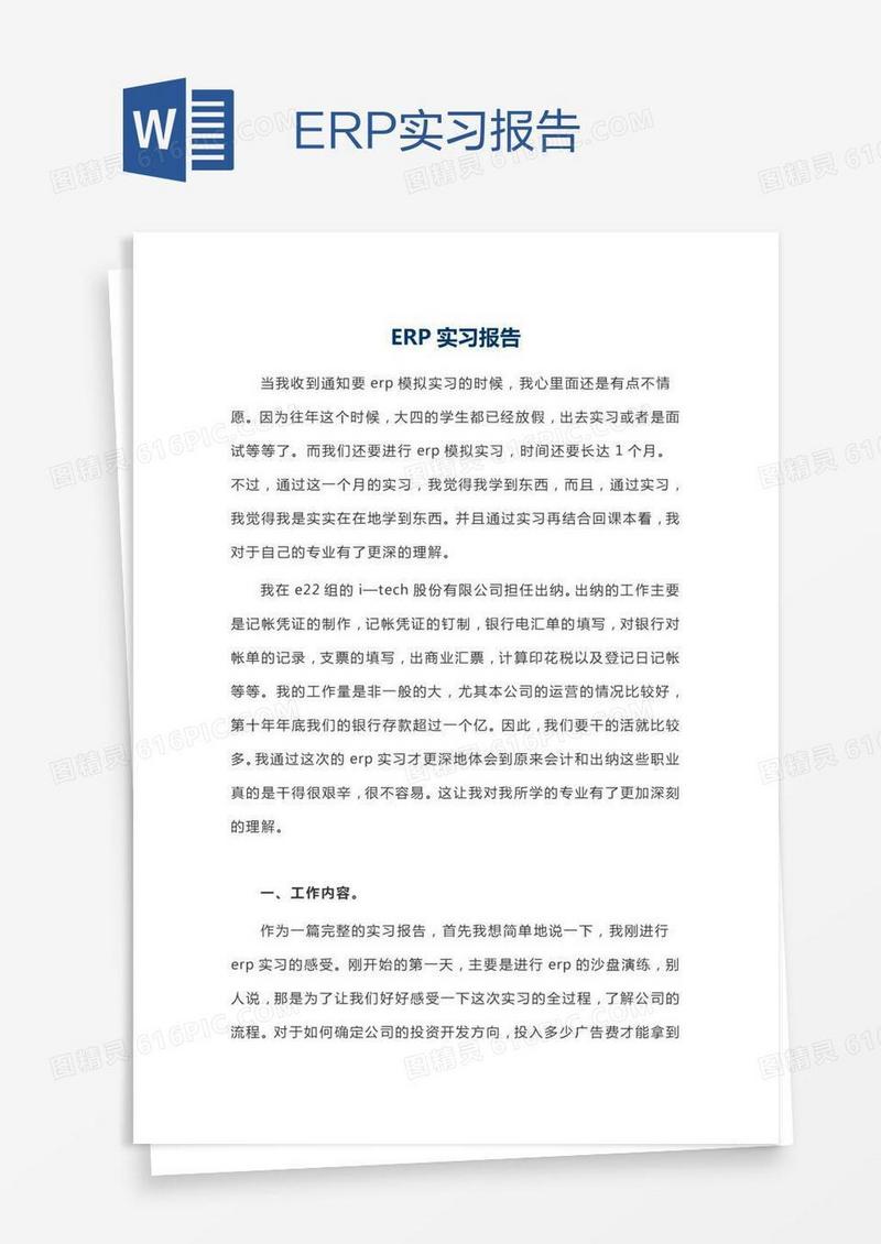 ERP实习报告
