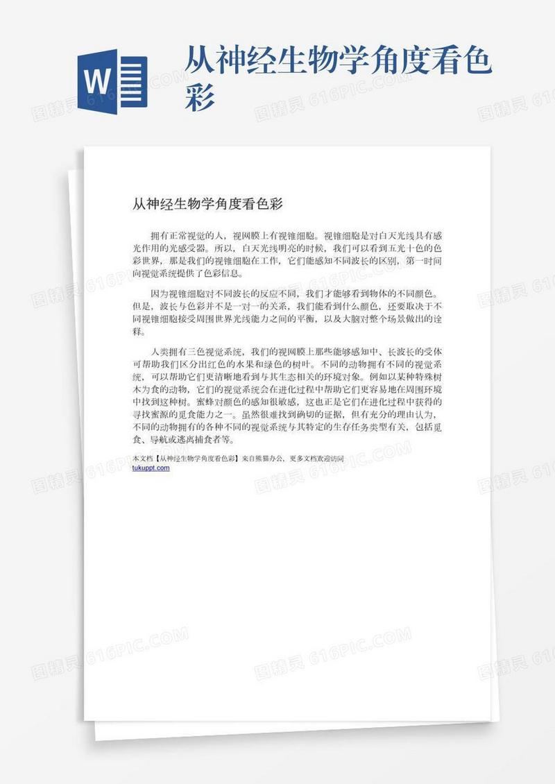 从神经生物学角度看色彩