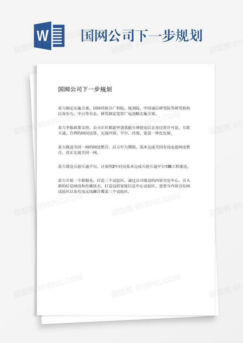 国网公司下一步规划
