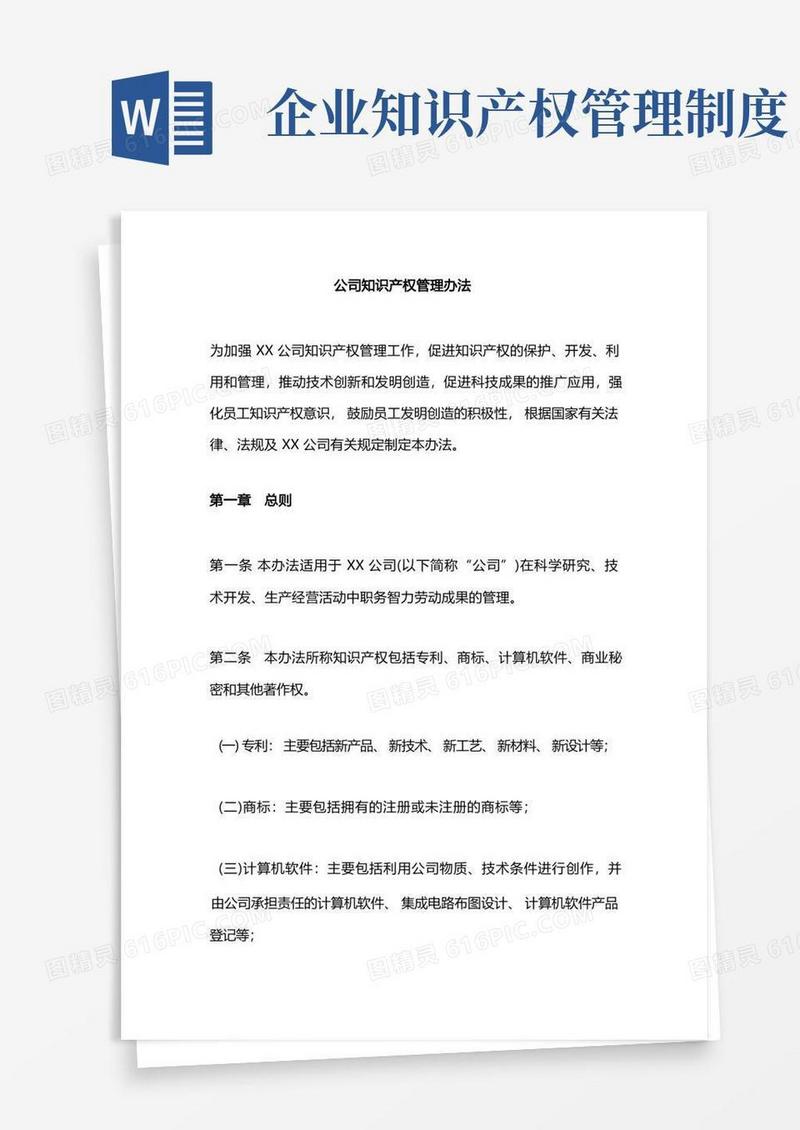 公司知识产权管理办法