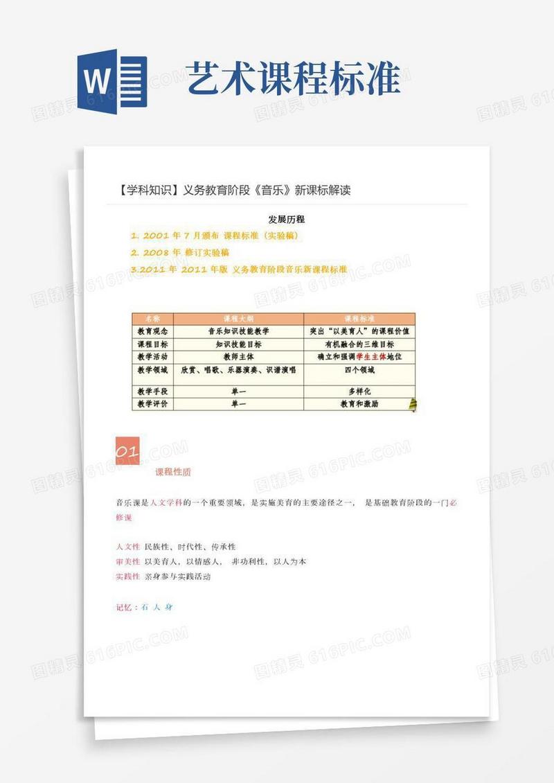 义务教育阶段《音乐》新课标解读