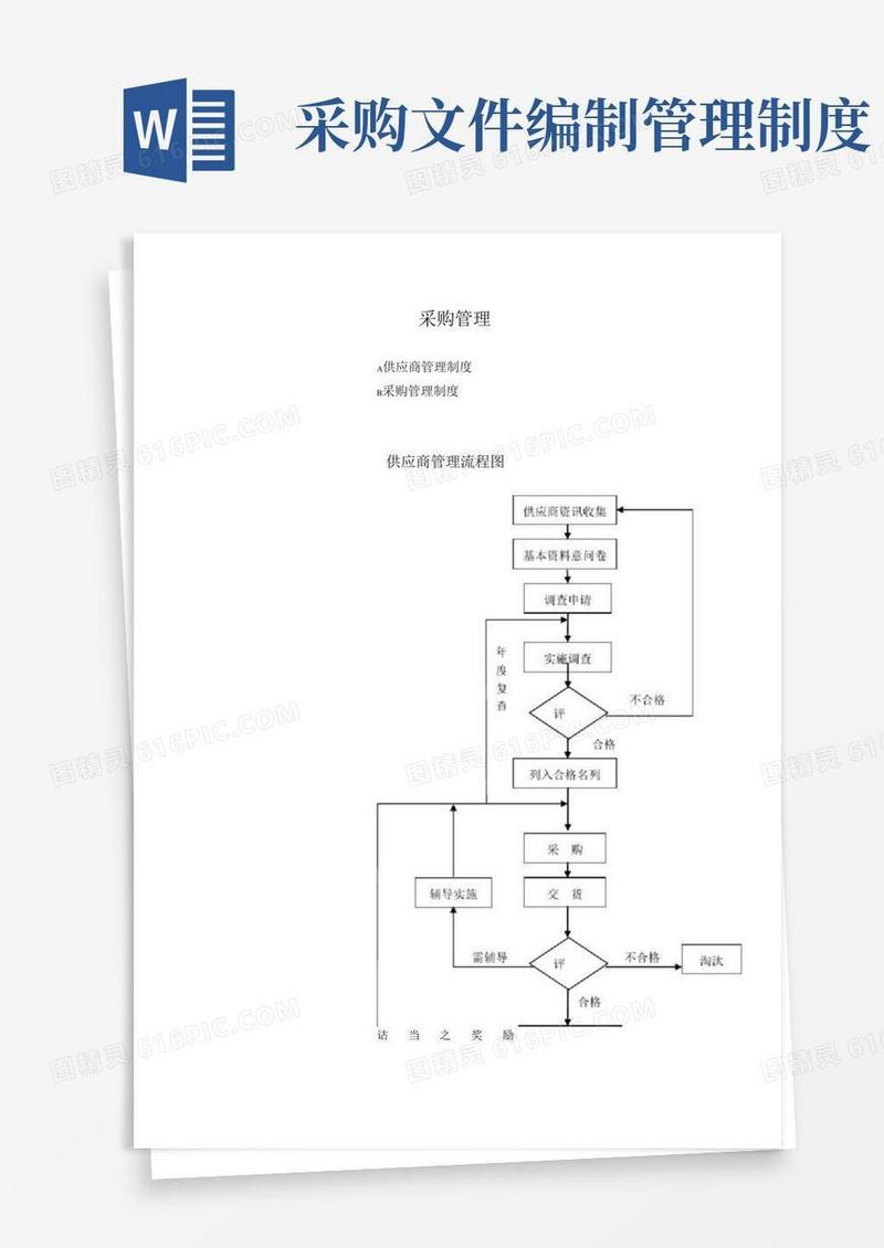 大气版采购管理与供应商管理制度