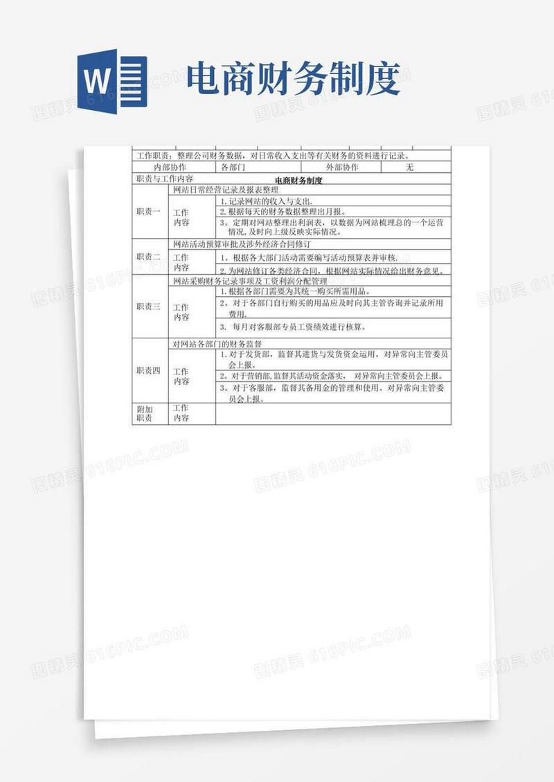 实用的电商财务管理制度