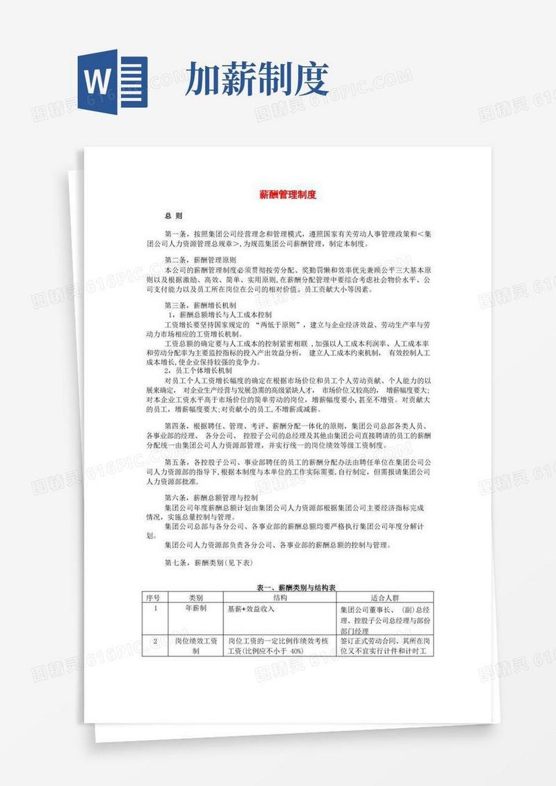 方便的员工薪酬制度