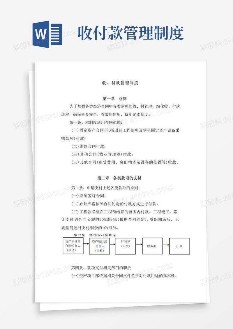 简易版收、付款管理制度