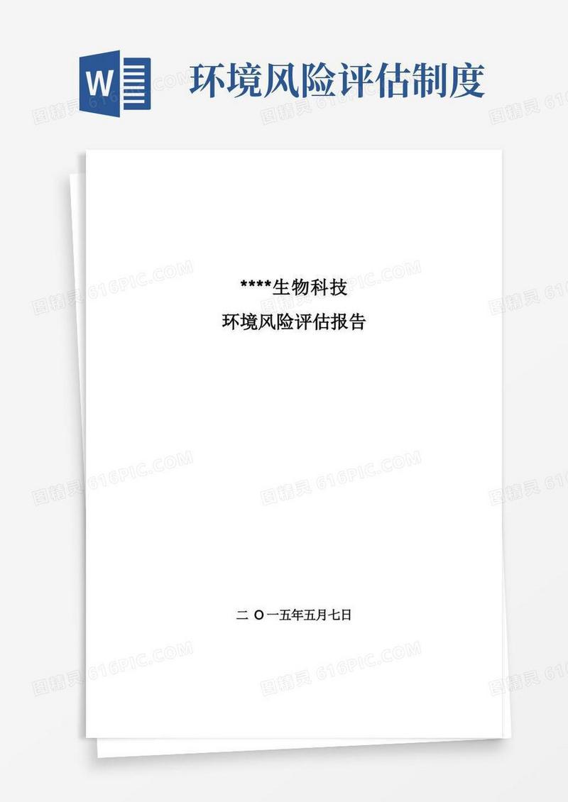 简易版环境风险评估方案报告