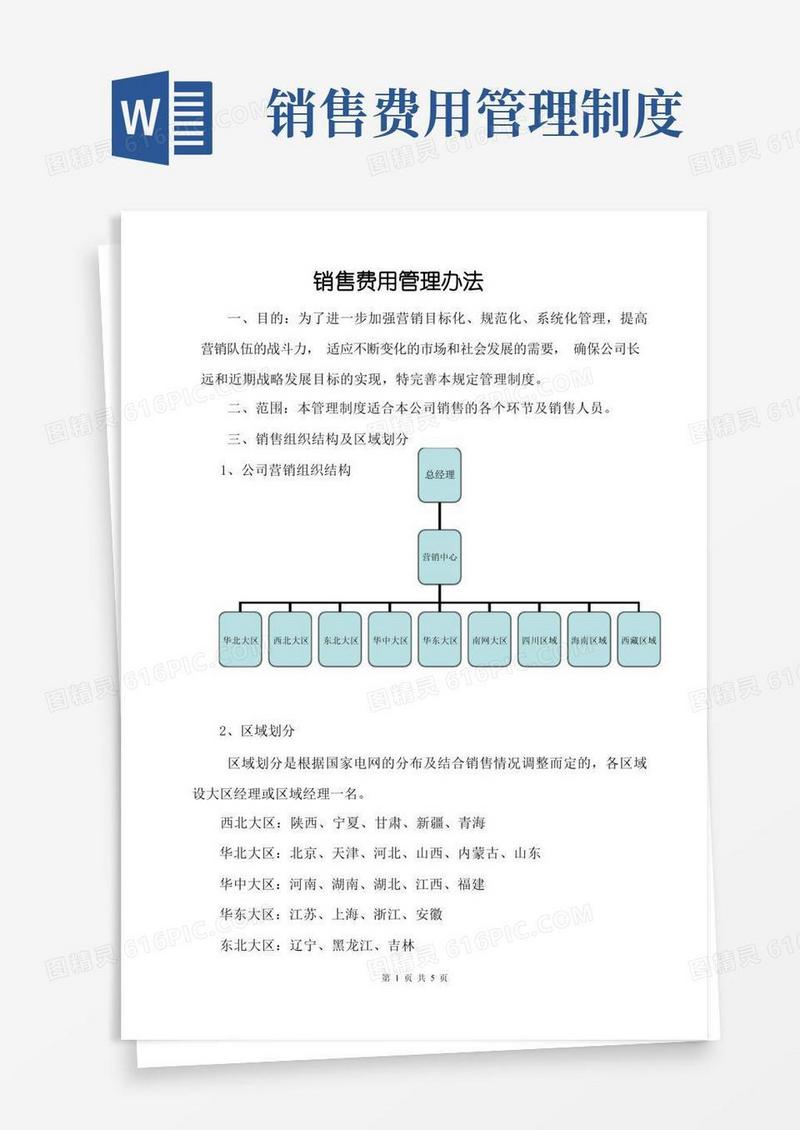 简洁的销售费用管理办法
