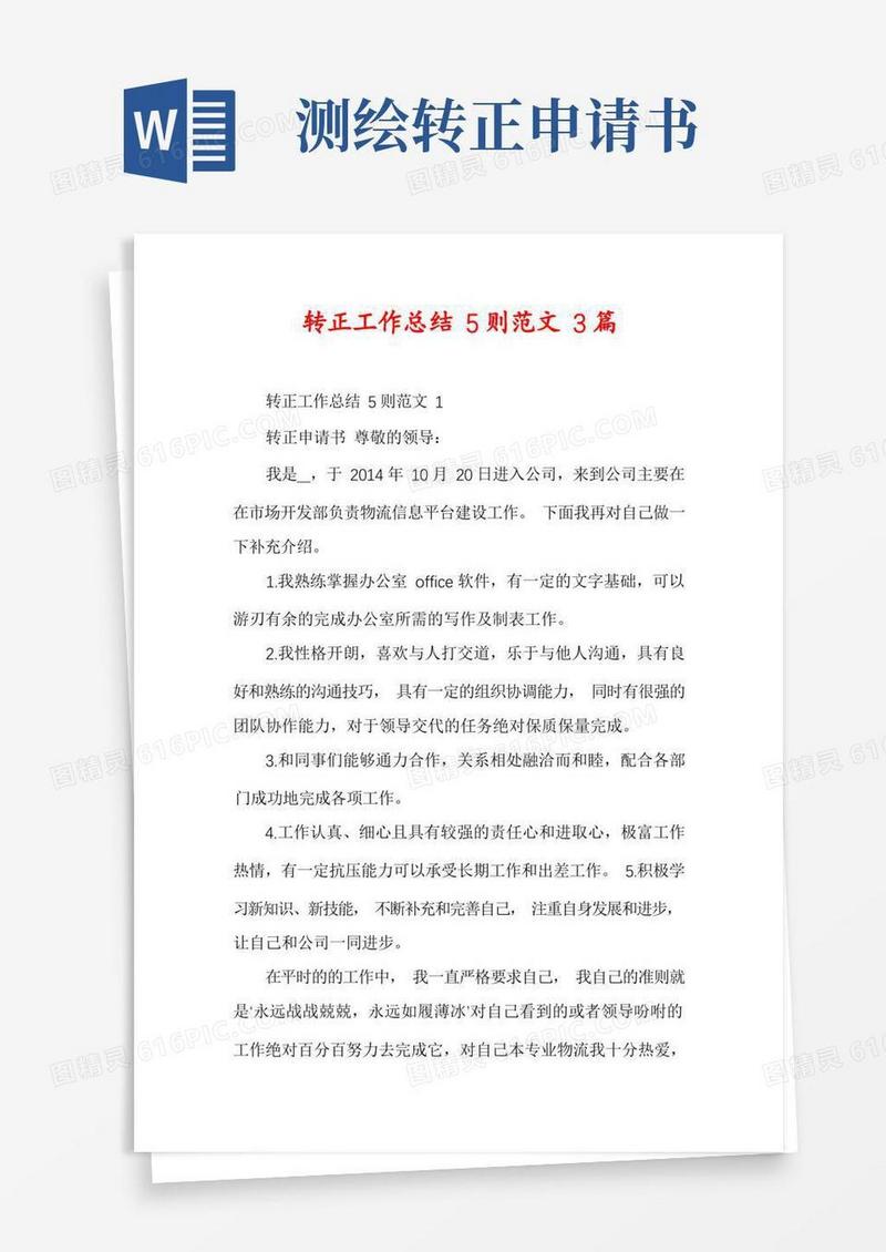 大气版转正工作总结5则范文3篇