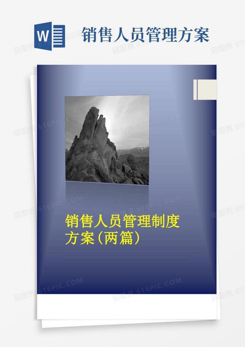 简易版销售人员管理制度方案