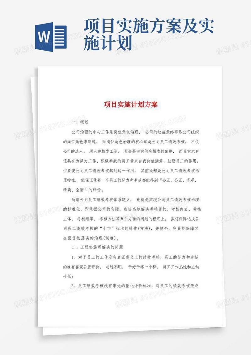 大气版项目实施计划方案