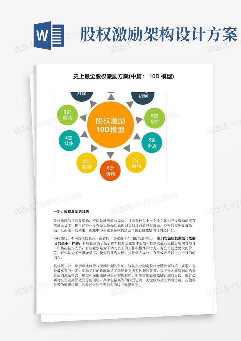 好用的史上最全股权激励方案