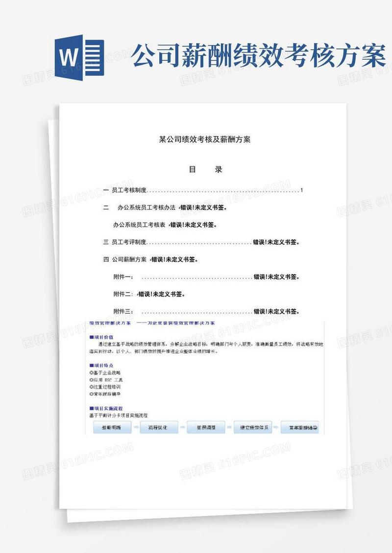 实用的某公司绩效考核及薪酬方案