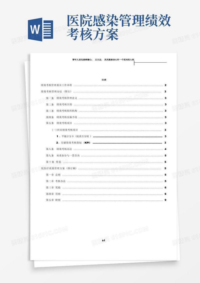 通用版医院医院绩效考核方案
