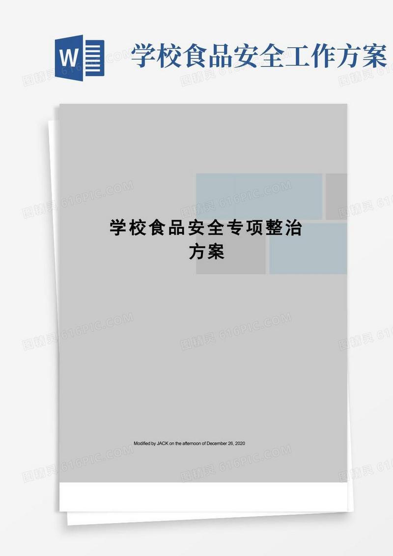 好用的学校食品安全专项整治方案