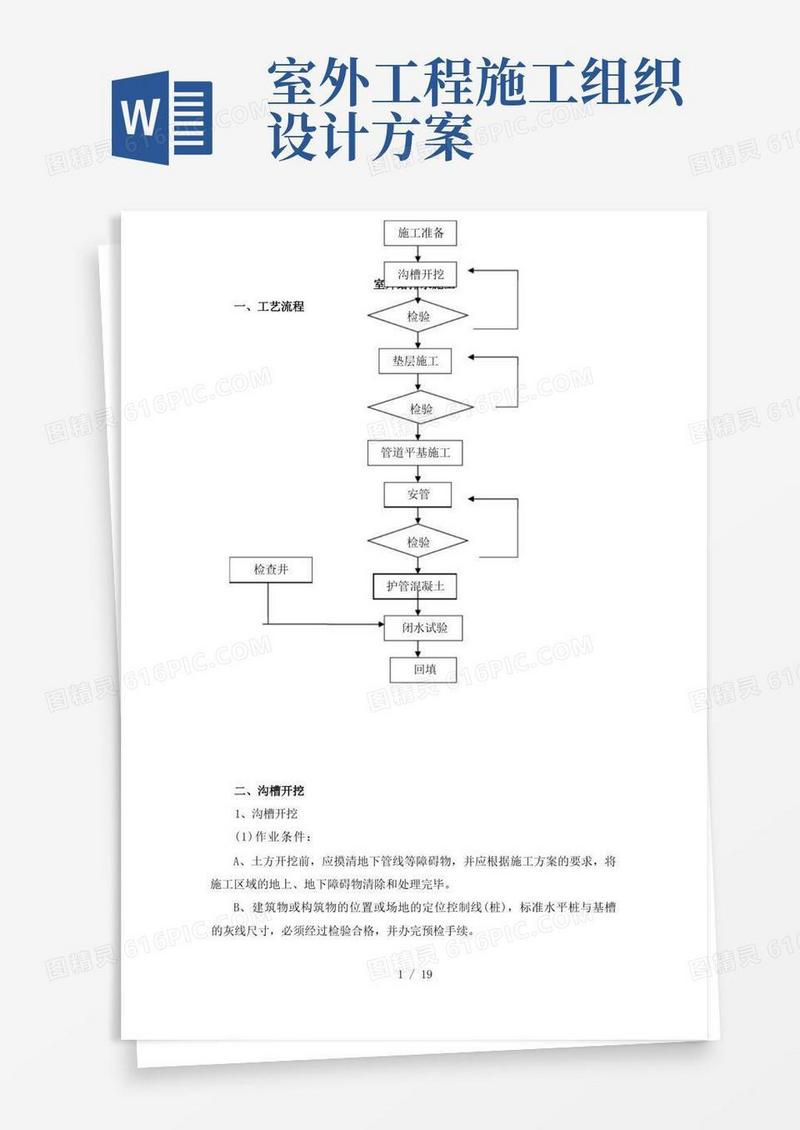 实用的室外给排水工程施工组织设计方案