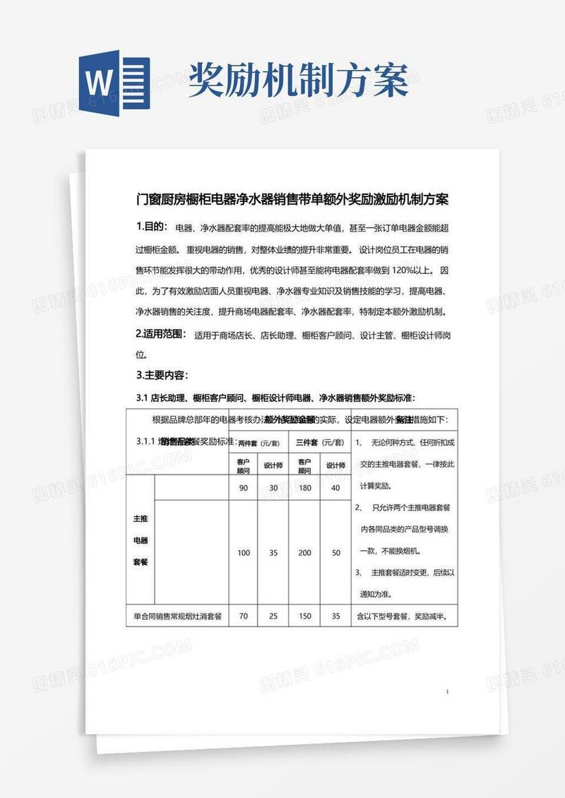 方便的门窗销售带单额外奖励激励机制方案