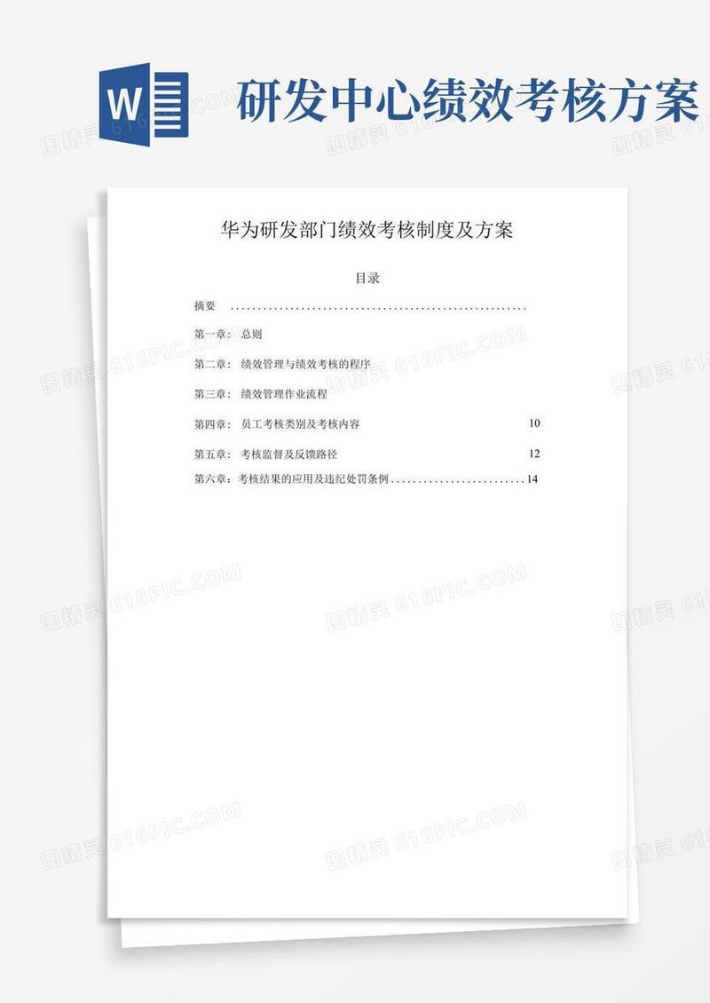 华为研发部门绩效考核制度及方案(经典)[001]