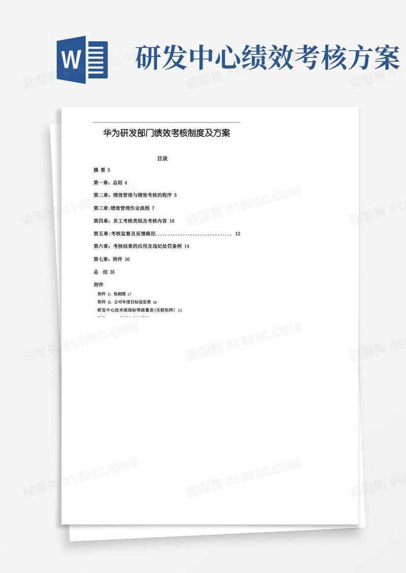 华为研发部门绩效考核制度及方案(经典)