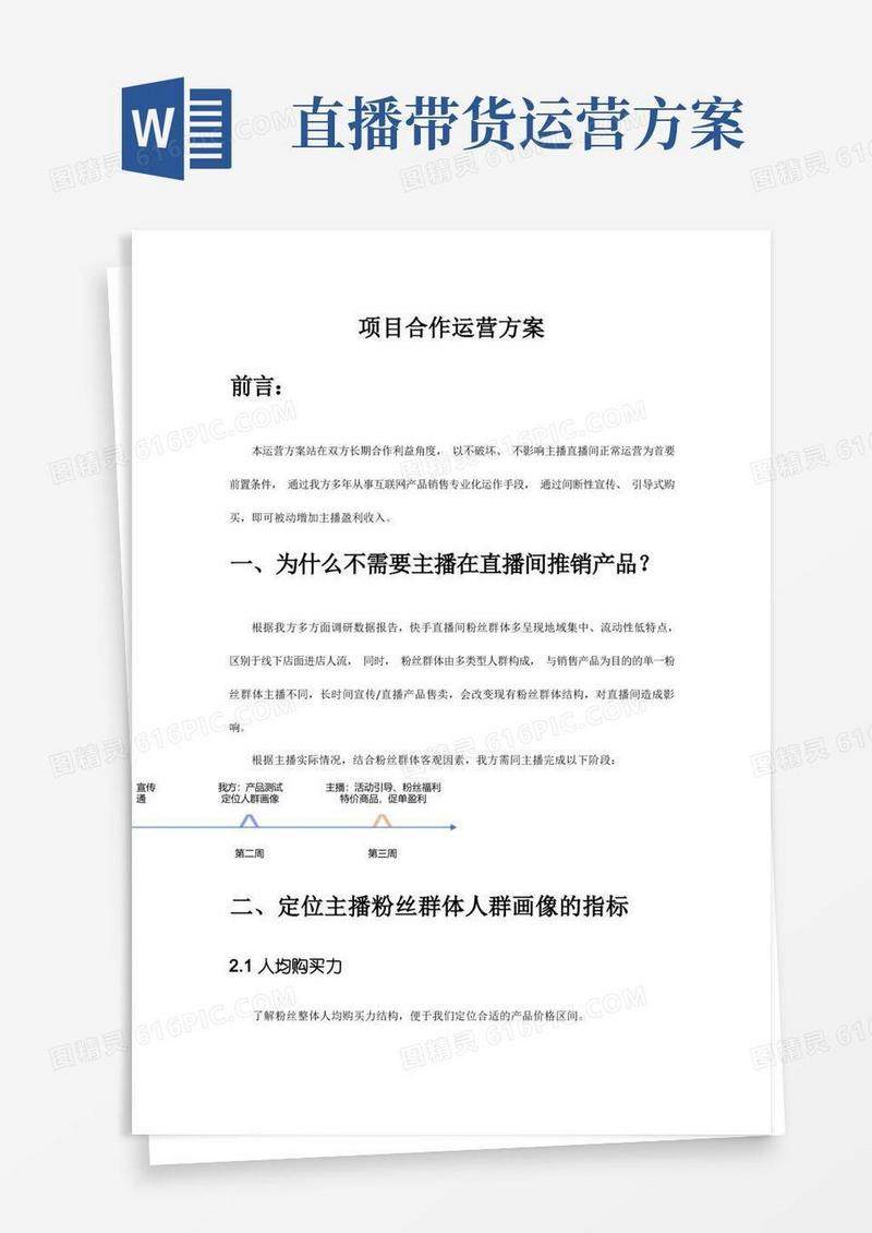 直播带货项目合作运营方案