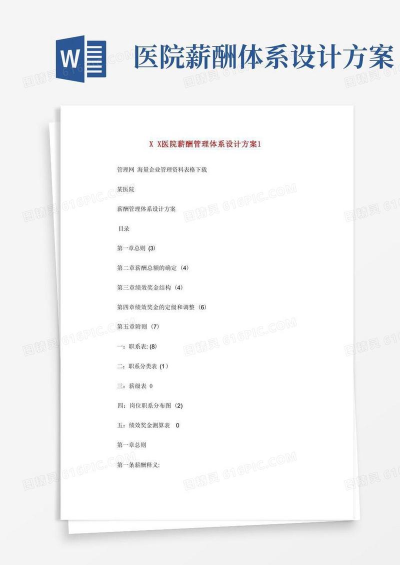 医院薪酬管理体系设计方案完整篇