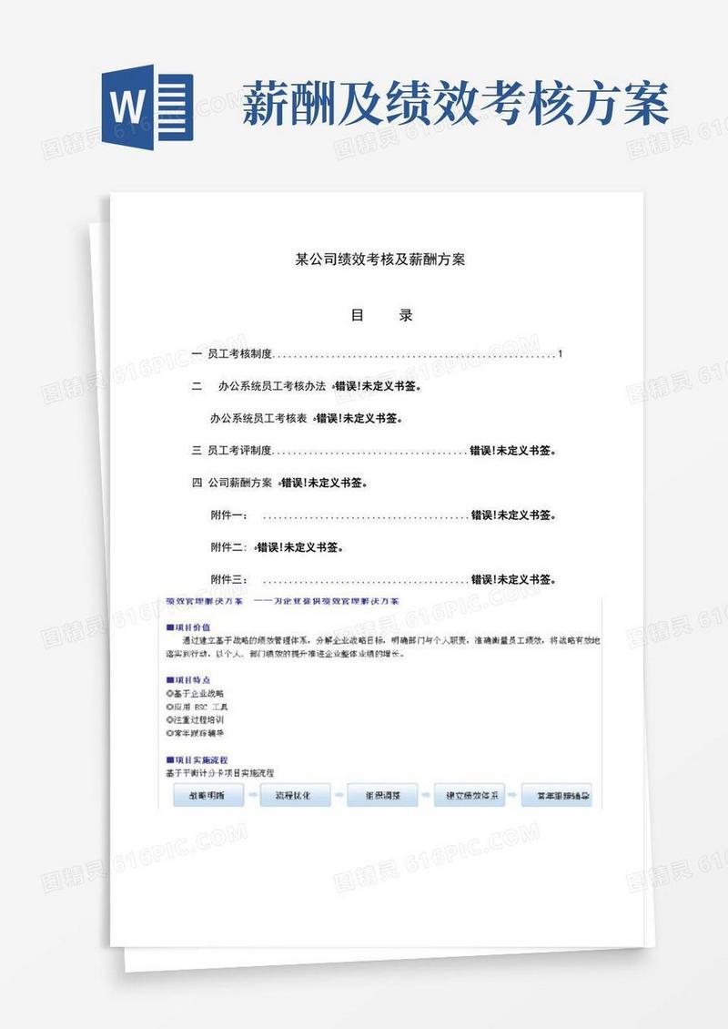 某公司绩效考核及薪酬方案