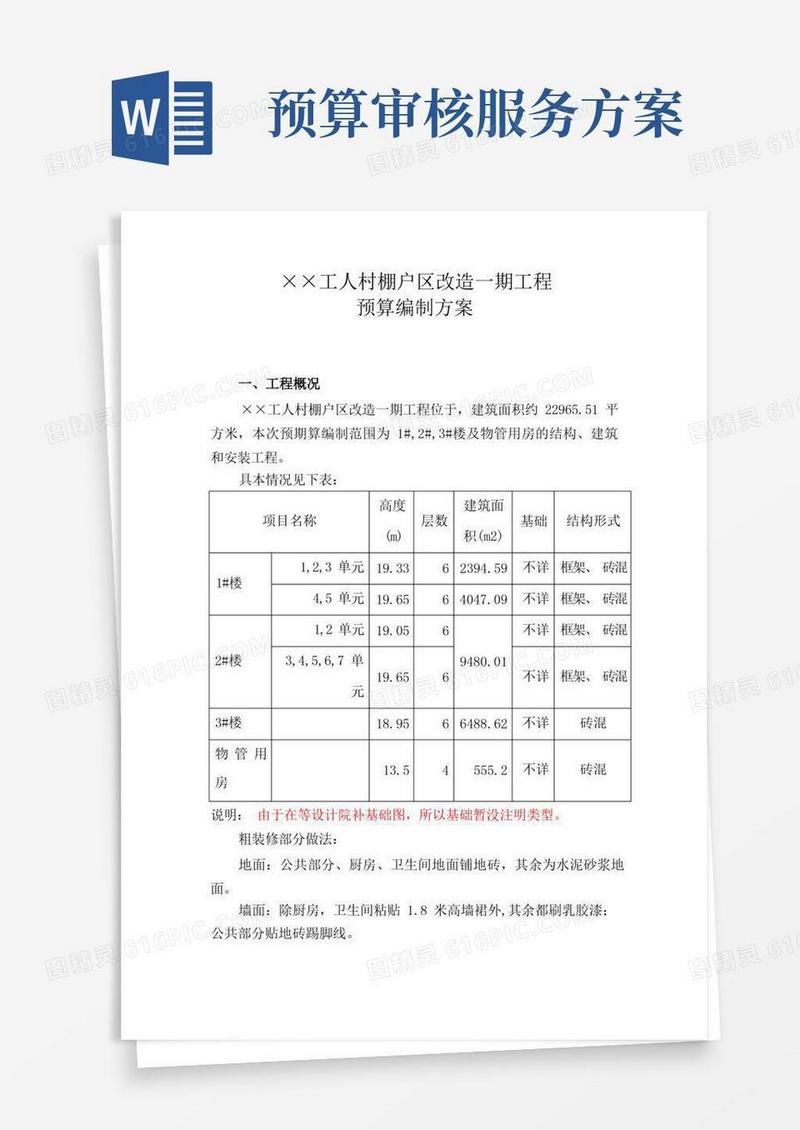 造价公司预算审核编制方案文件