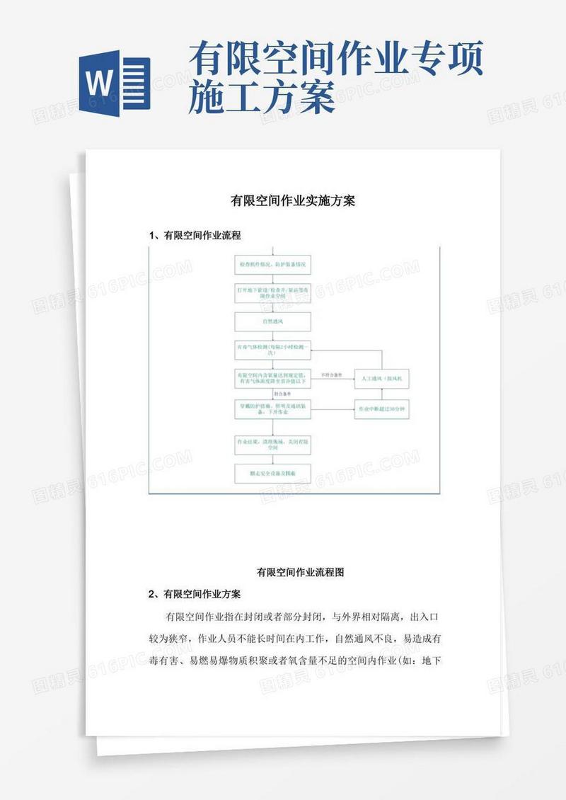 有限空间作业实施方案
