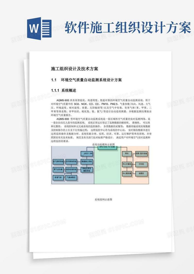 环境施工组织设计及技术方案