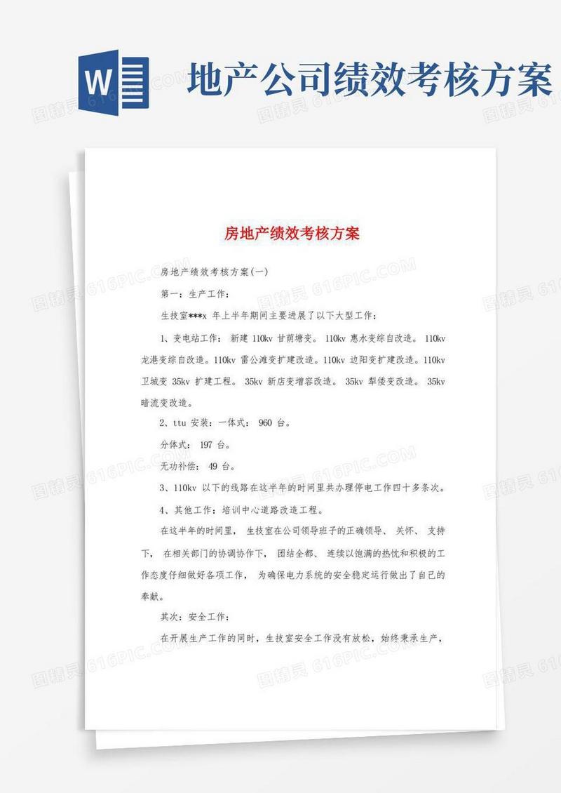 房地产绩效考核方案