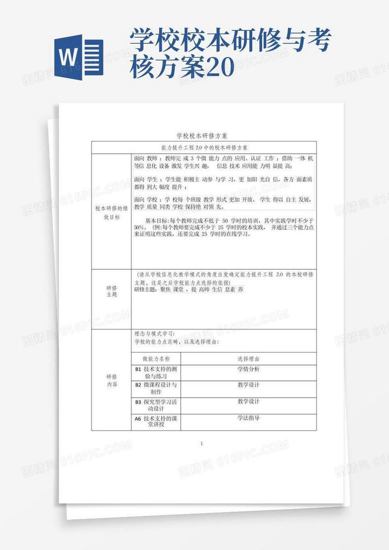 信息技术2.0校本研修方案