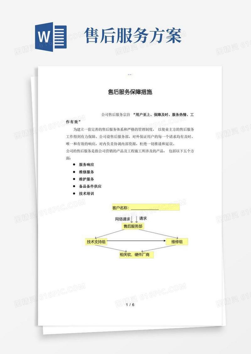 售后服务保障措施方案