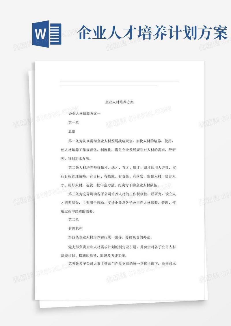 企业人才培养方案