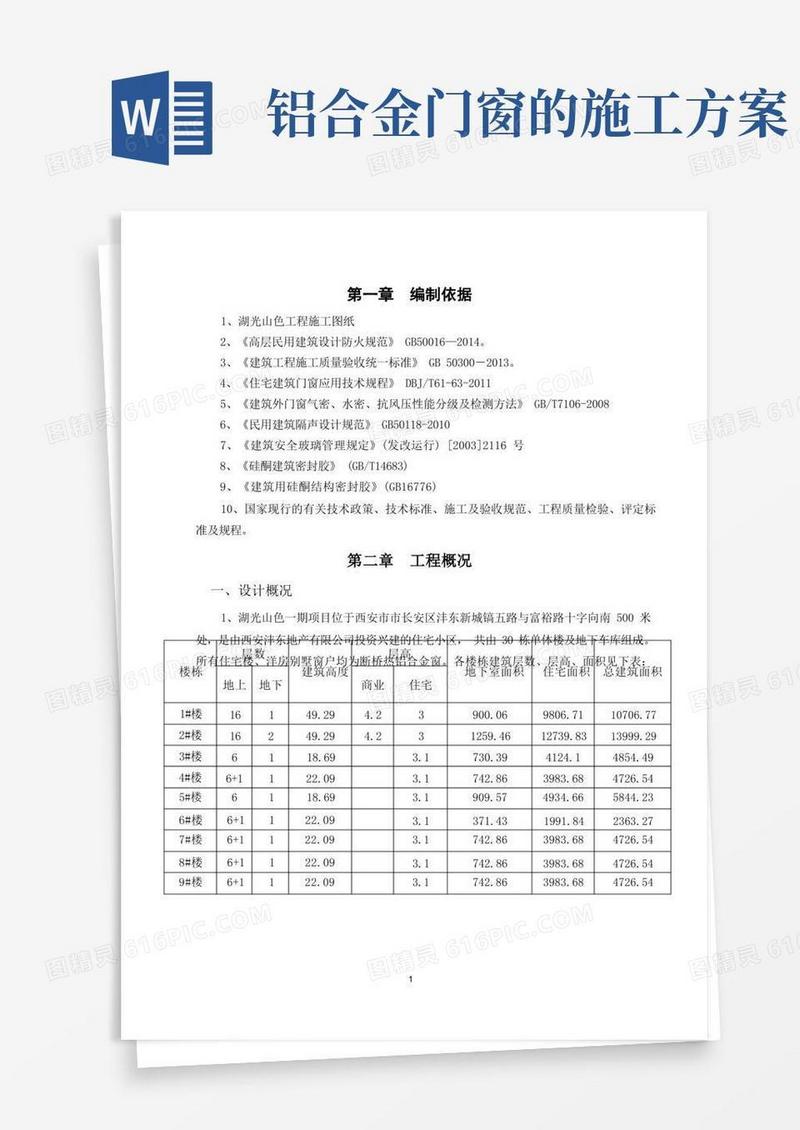(完整word版)铝合金门窗安装工程施工方案